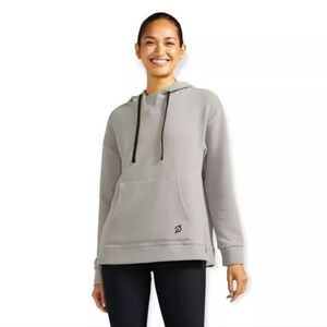 🔥 MUST-HAVE: Peloton Oversized Ribbed Side Zip Hoodie (Light Gray) - XL